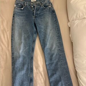 Agolde Riley Cropped Slim Straight